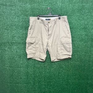 Ralph Lauren Tan Cargo Shorts Classic Cotton Design